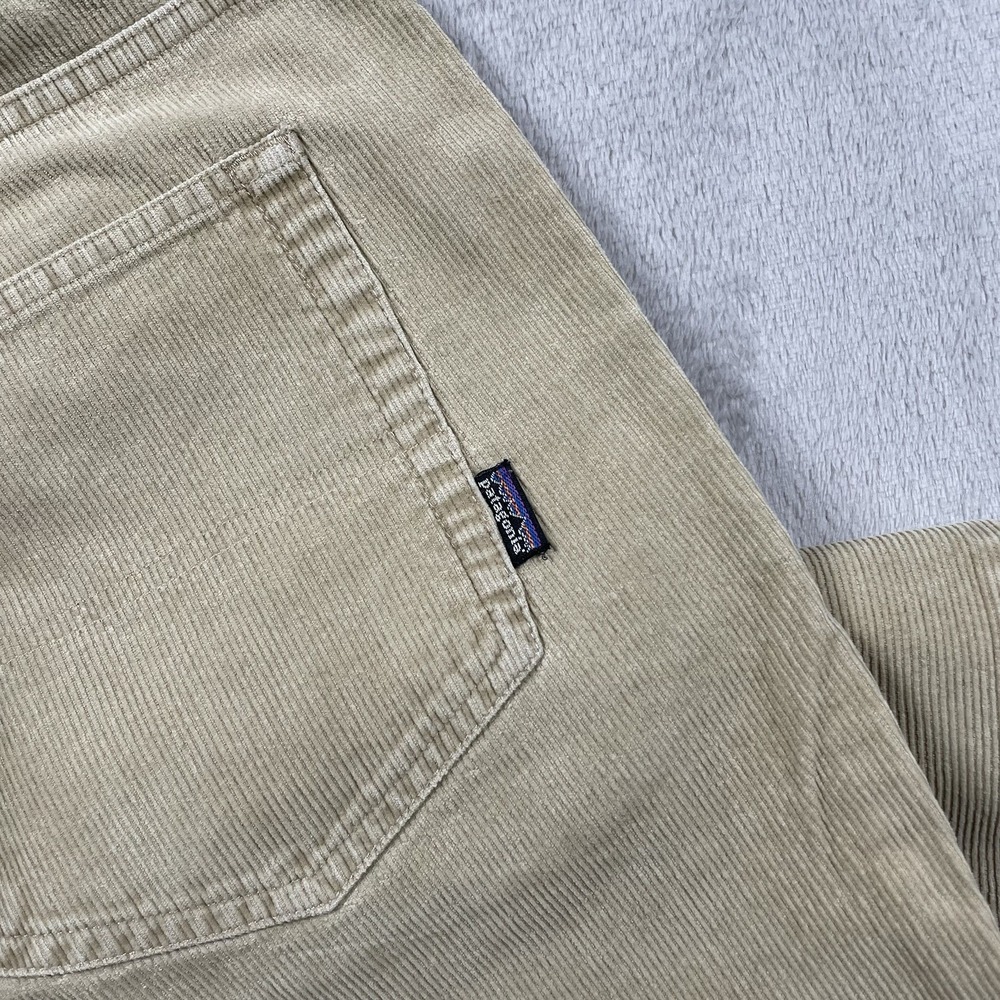 Patagonia Corduroy Pants Men 34x30 Beige Organic Cotton Straight Leg Retro Chino - Picture 4 of 9